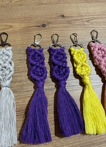 Makrome Anahtarlık El Yapımı El Emeği - Görsel 15