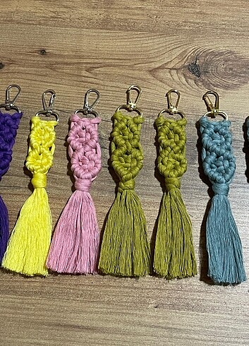 Makrome Anahtarlık El Yapımı El Emeği - Görsel 18