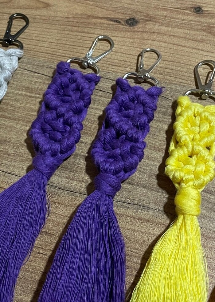 Makrome Anahtarlık El Yapımı El Emeği - Görsel 3