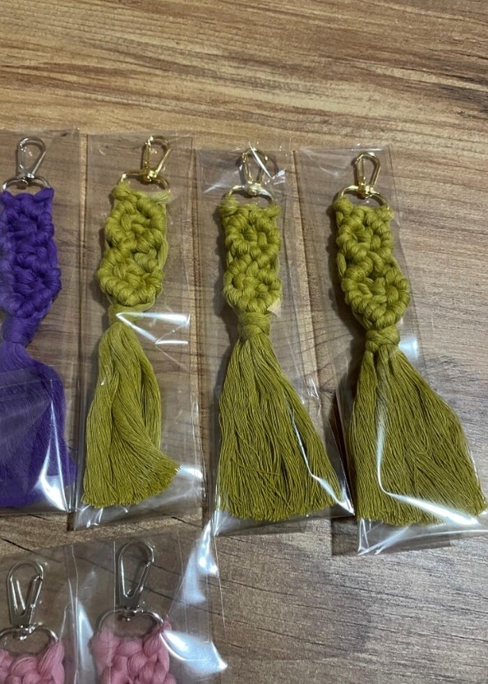 Makrome Anahtarlık El Yapımı El Emeği - Görsel 5