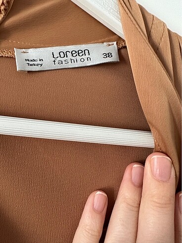 38 Beden camel Renk Zara elbise