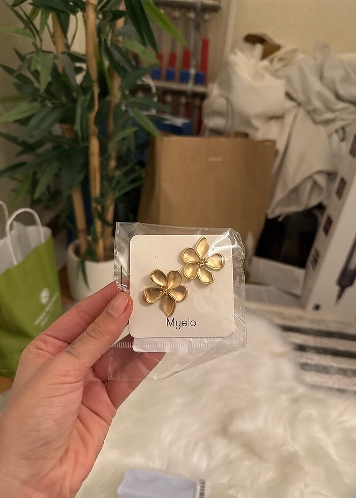 Çiçekli küpe - Görsel 2