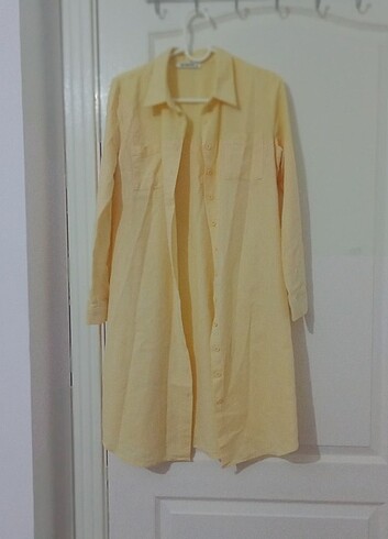 38 Beden Tatlı sarı mevsimlik gömlek - tunik