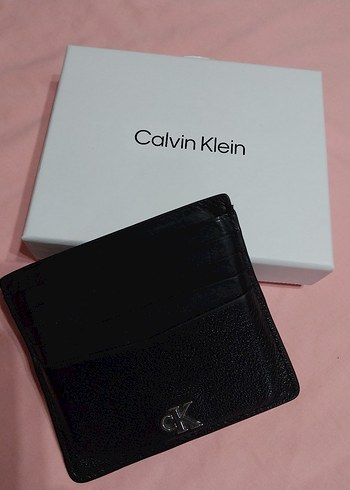 Calvin Klein Siyah Deri Kartlik