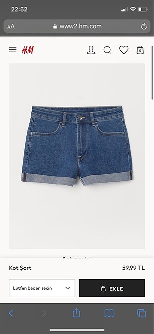 h&m kot sort