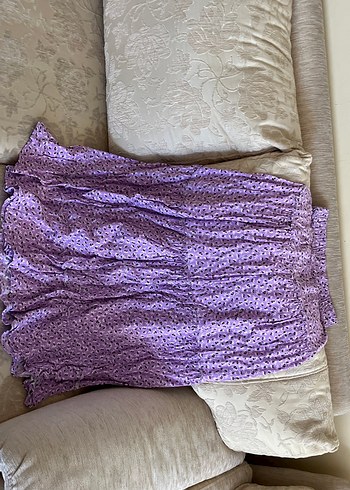 Bohem Mor Uzun Lastikli Etek - Görsel 3