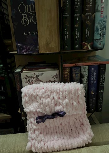Pembe Örgü kurdaleli kitap kılıfı - Görsel 4