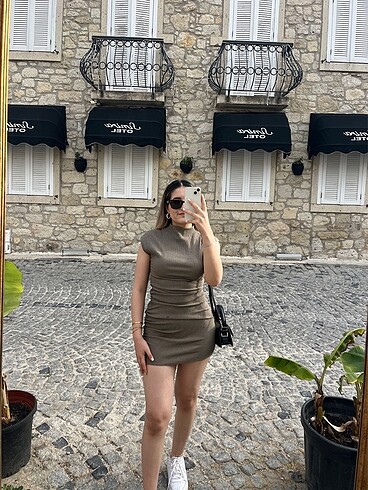 m Beden haki Renk ZARA ELBİSE