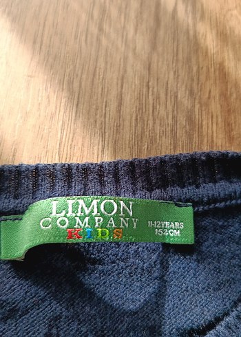 Limon Kırmızı Kalp Desenli Çocuk Triko Kazak - Görsel 2