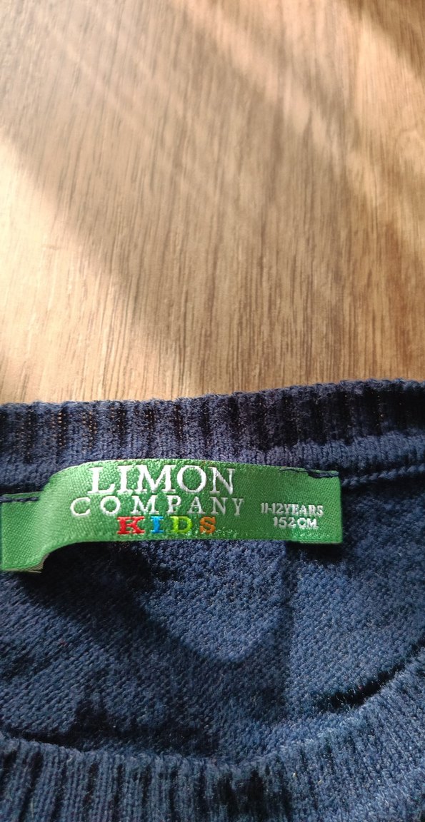 Limon Kırmızı Kalp Desenli Çocuk Triko Kazak - Görsel 2