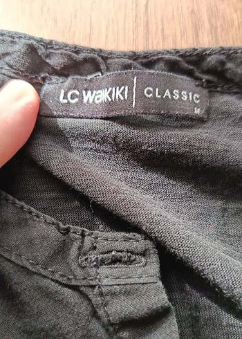 Lcwaikiki Düğmeli Siyah Bluz - Görsel 2