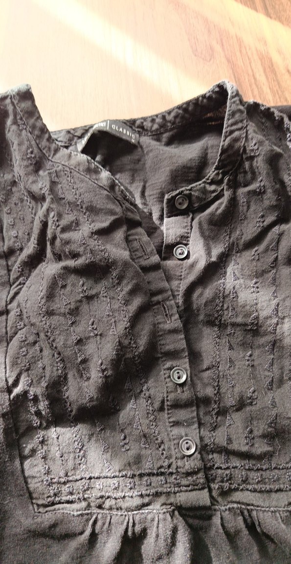 Lcwaikiki Düğmeli Siyah Bluz - Görsel 3