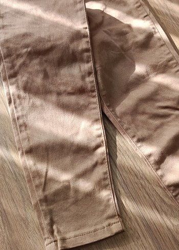 Penti Düğmeli Sütlü Kahverengi Dar paça Likralı Pantolon - Görsel 4