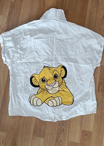 Zara Açık Pembe Kısa Kollu Baskılı Gömlek - Görsel 2