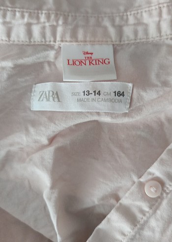 Zara Açık Pembe Kısa Kollu Baskılı Gömlek - Görsel 3