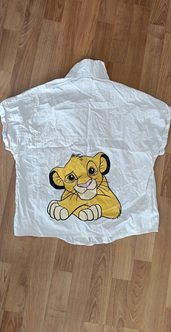 Zara Açık Pembe Kısa Kollu Baskılı Gömlek - Görsel 2