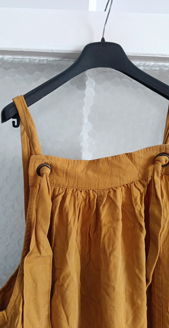 Sarı Keten Bohem Uzun Tulum - Görsel 4