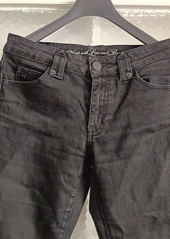 Siyah Kadın Kot Pantolon - Görsel 2