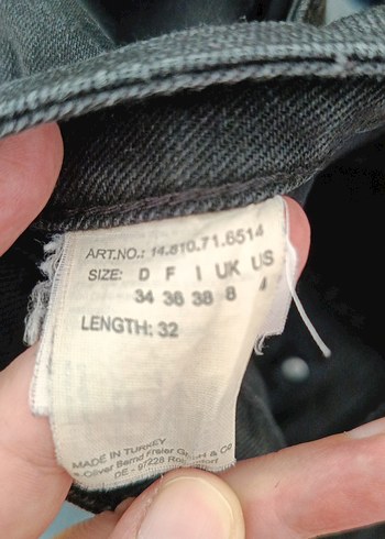 Siyah Kadın Kot Pantolon - Görsel 6