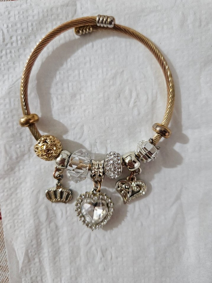 Boncuklu Altın Renkli Bohem Bileklik - Görsel 2