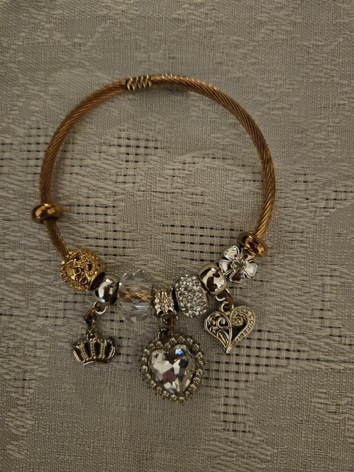 Boncuklu Altın Renkli Bohem Bileklik - Görsel 3