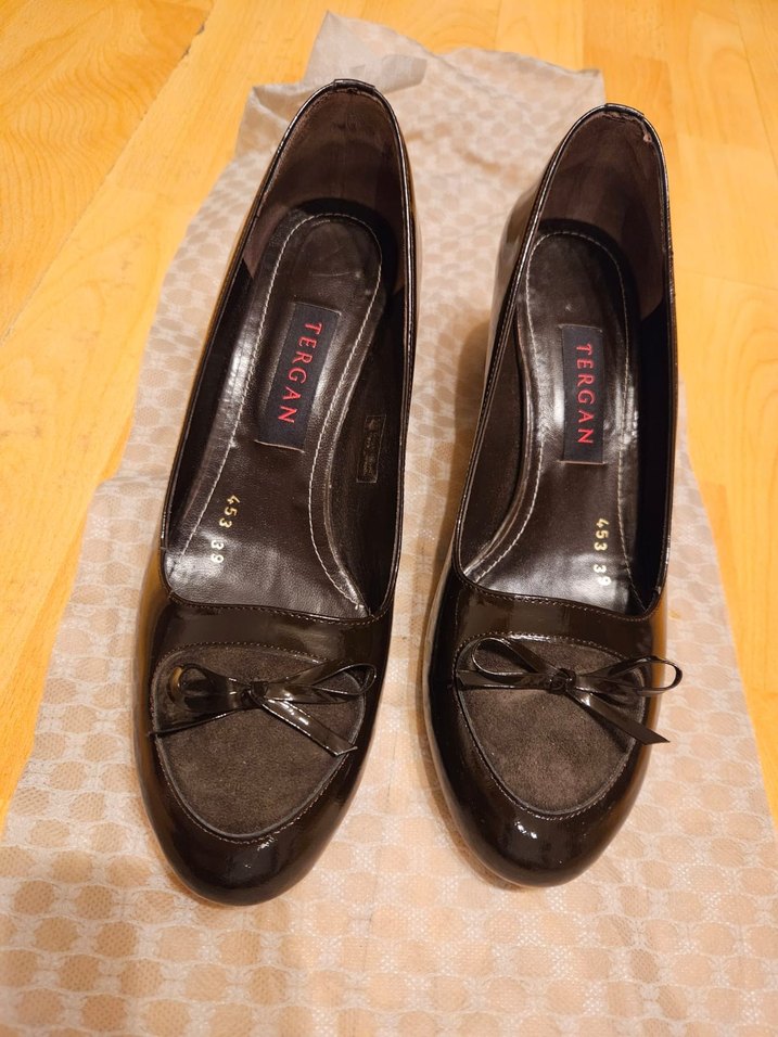 Tergan Kahverengi Gerçek Deri Parlak Kadın Ayakkabı - Görsel 2