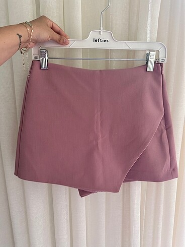 Zara pembe mini şort etek