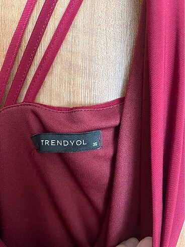 36 Beden Bordo elbise