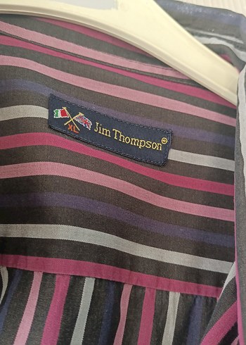 Çizgili Gri Uzun Kollu Erkek Gömlek - Görsel 2