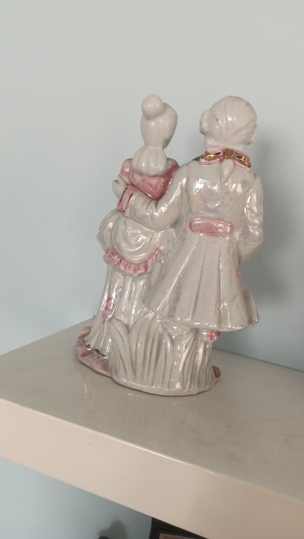 Pembe Pastel Renkli Çift Figürin - Görsel 2