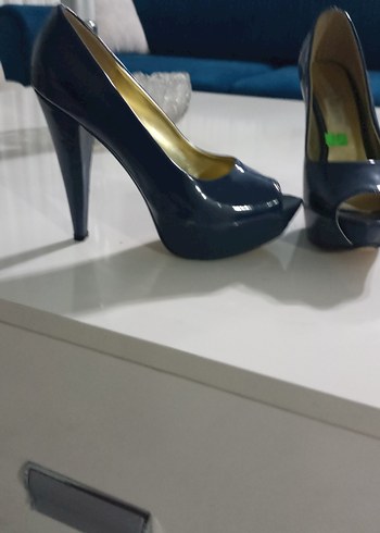 Mavi Rugan Platform Topuklu Kadın Stiletto - Görsel 2