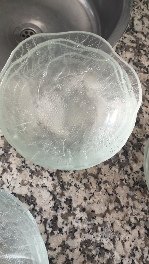 Vintage Beyaz Gri Desensiz Tabak Seti - Görsel 5