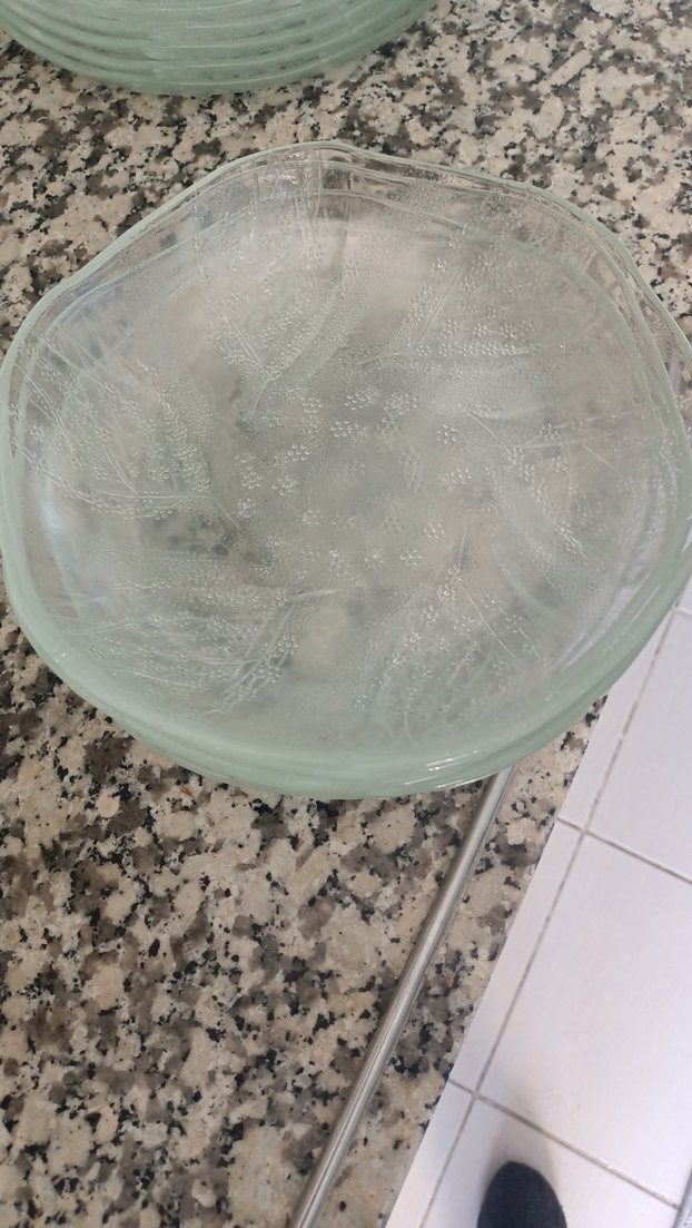 Vintage Beyaz Gri Desensiz Tabak Seti - Görsel 2