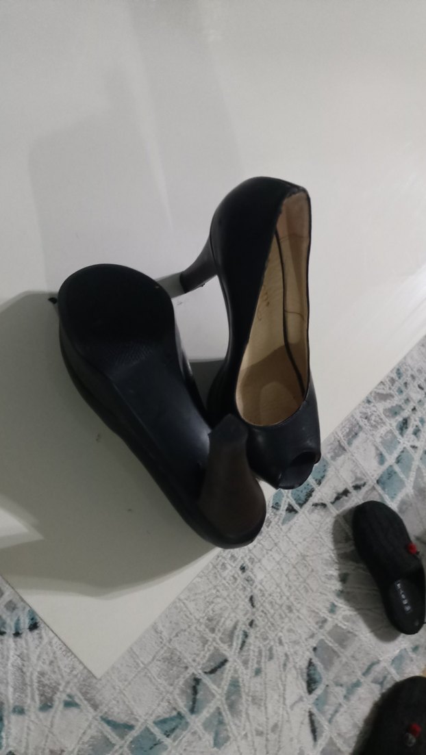 Klasik Siyah Platform Topuklu Stiletto - Görsel 2
