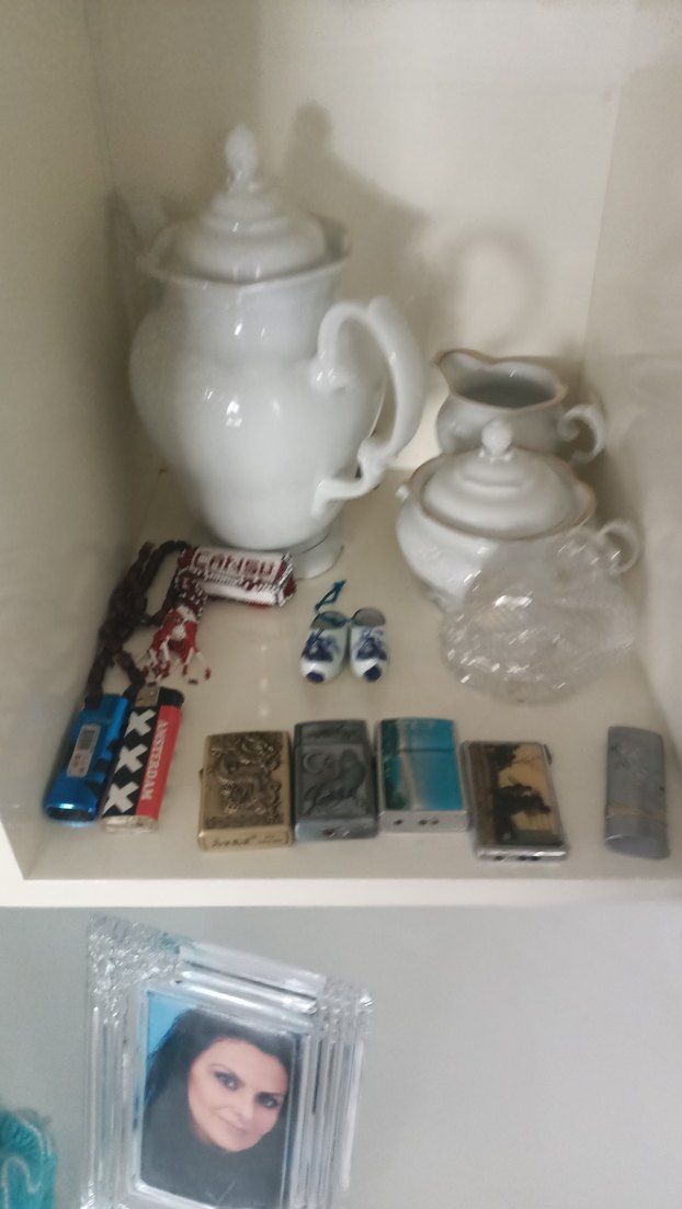 Beyaz Gri Kenarlı Porselen Çaydanlık Seti - Görsel 2