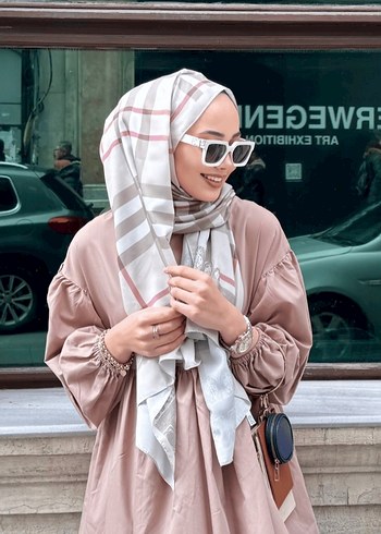 Diğer Cocoscarf Bej Krem Cizgili Sal