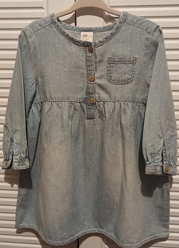 12-18 Ay Beden H&M 12 /18 kot elbise 