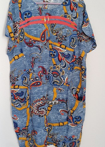 Renkli Batik Desenli Bohem Hamile Tunik