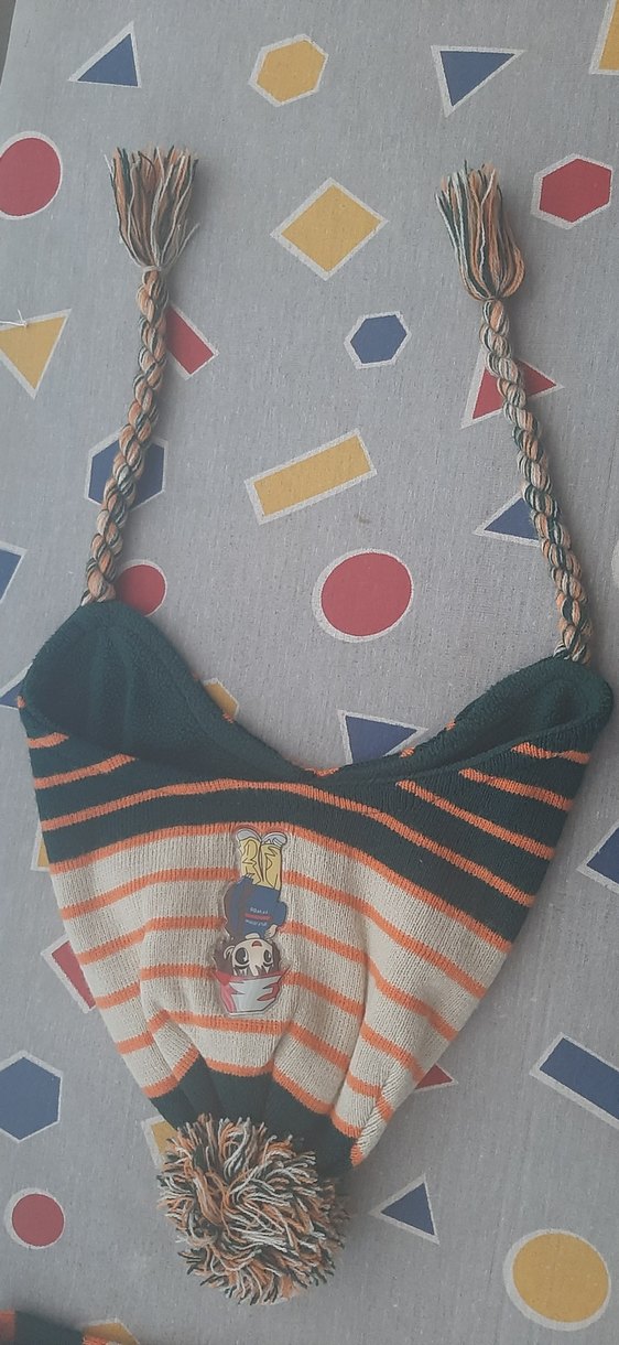 Koyu Renkli Nakışlı Erkek Örgü Atkı - Görsel 5