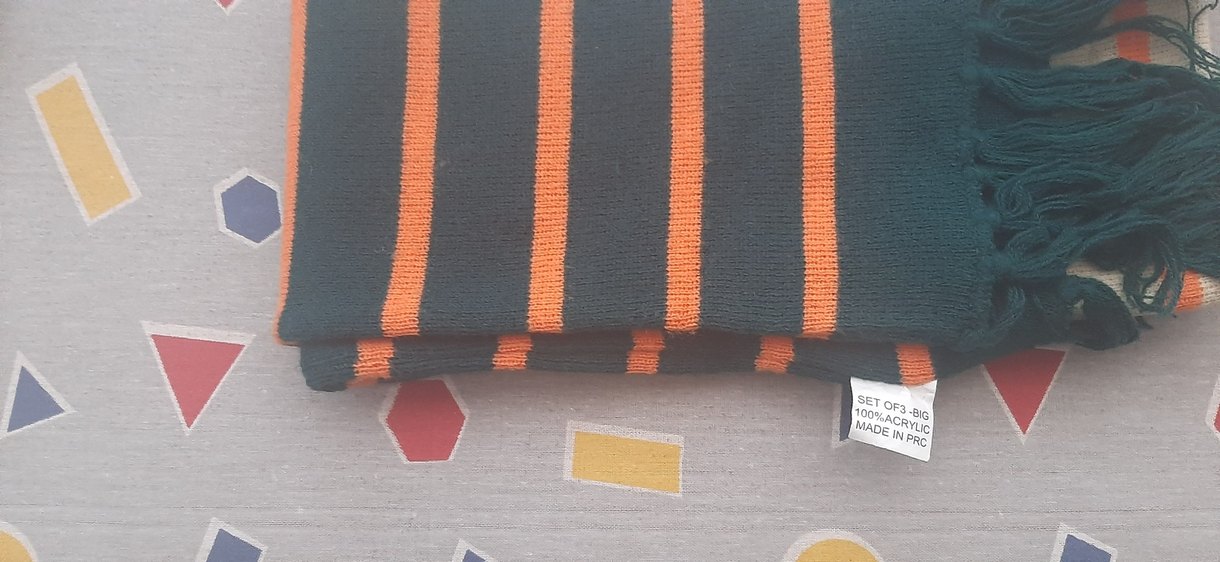 Koyu Renkli Nakışlı Erkek Örgü Atkı - Görsel 4