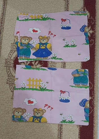 Baskılı Pembe Çocuk Uyku Seti - Görsel 13