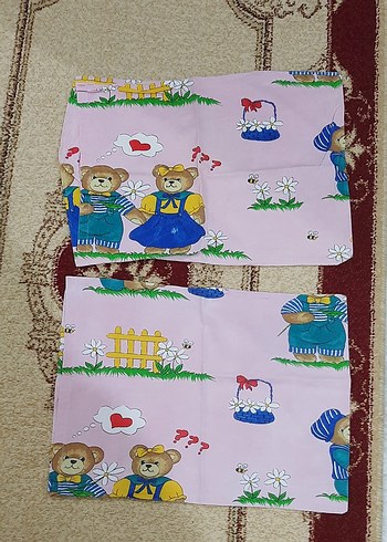 Baskılı Pembe Çocuk Uyku Seti - Görsel 12