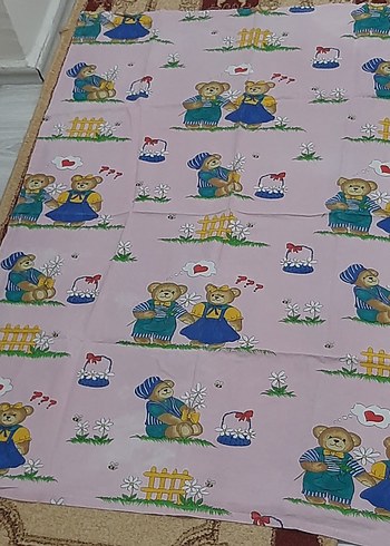 Baskılı Pembe Çocuk Uyku Seti - Görsel 7