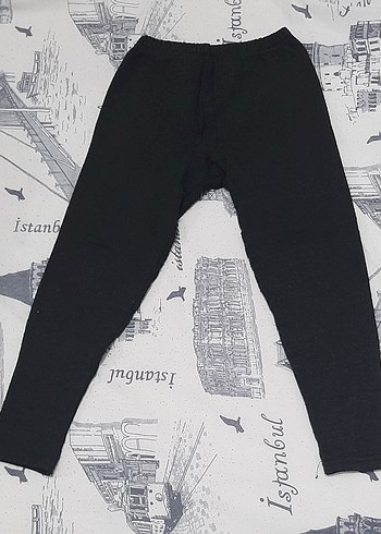 Kız Çocuk Siyah Elastik Bel Tayt - Görsel 3