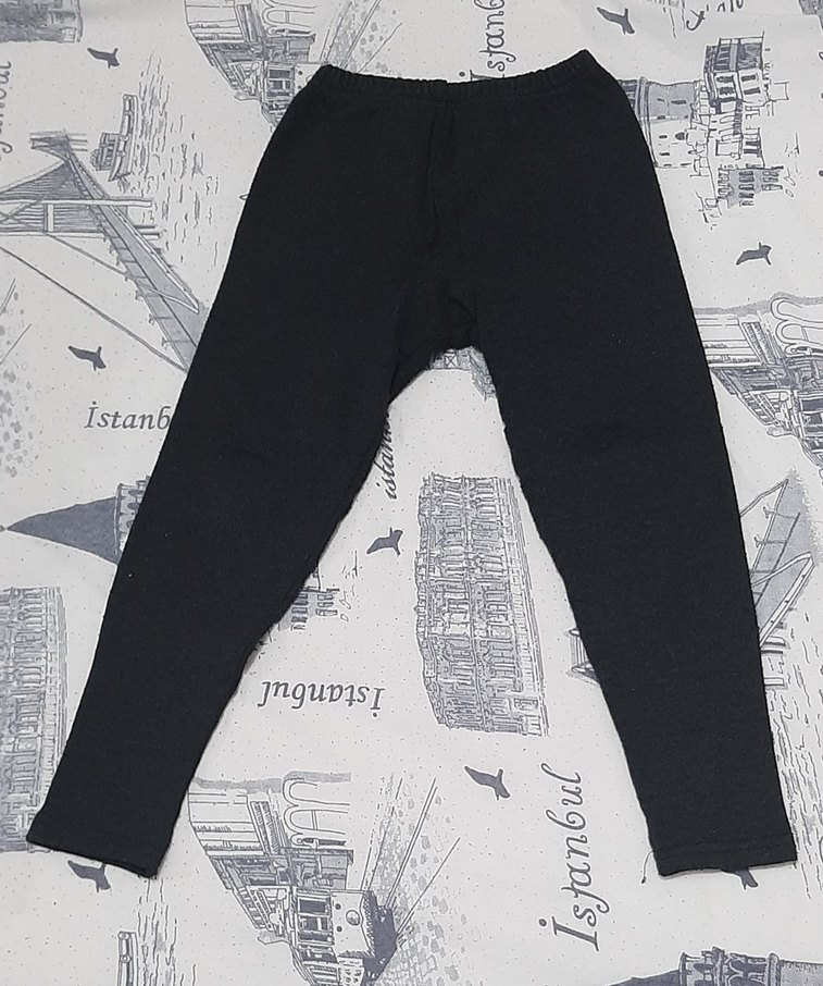 Kız Çocuk Siyah Elastik Bel Tayt - Görsel 3