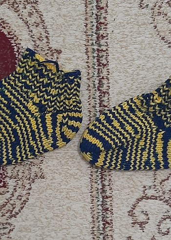 Çocuk Örgü Patik Renkli Tie-Dye Desenli - Görsel 2