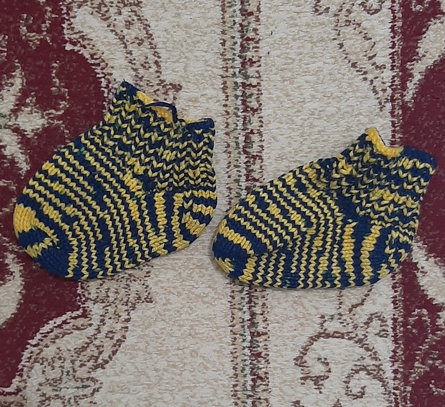 Çocuk Örgü Patik Renkli Tie-Dye Desenli - Görsel 2