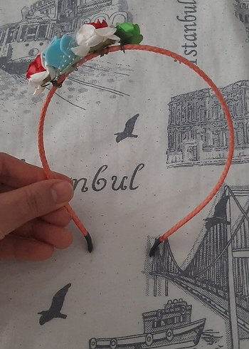 Renkli Elastik Çiçekli Çocuk Taç - Görsel 3