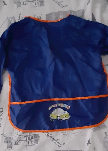 Mavi Baskılı Bebek Önlüğü - Görsel 2