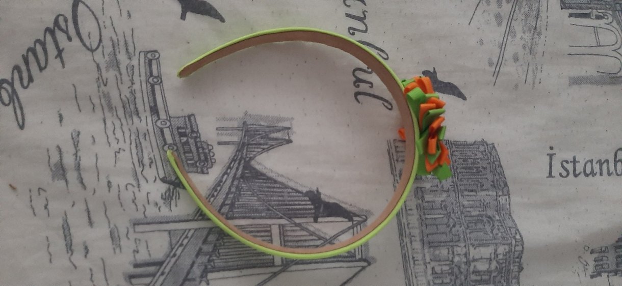 Renkli Yılan Desenli Kurdeleli Çocuk Taç - Görsel 2